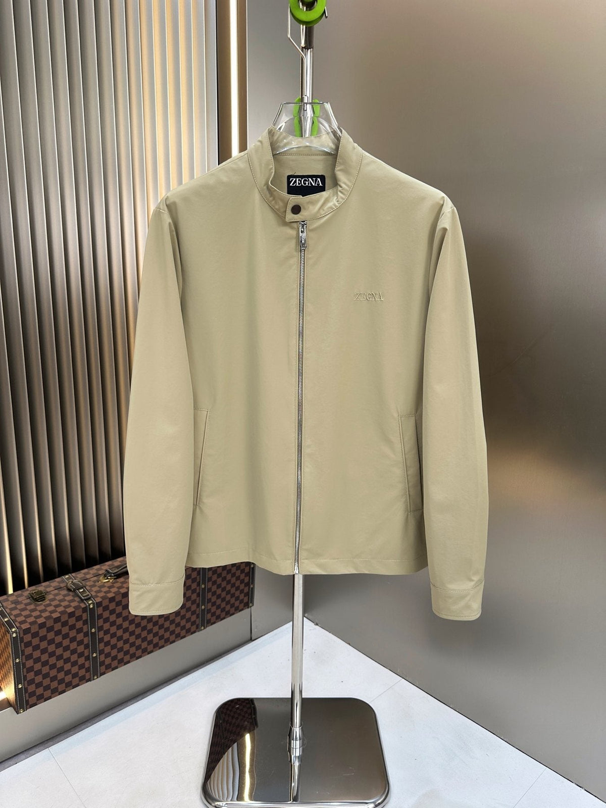 Zegna Stand-Collar Zip-Front Jacket — front