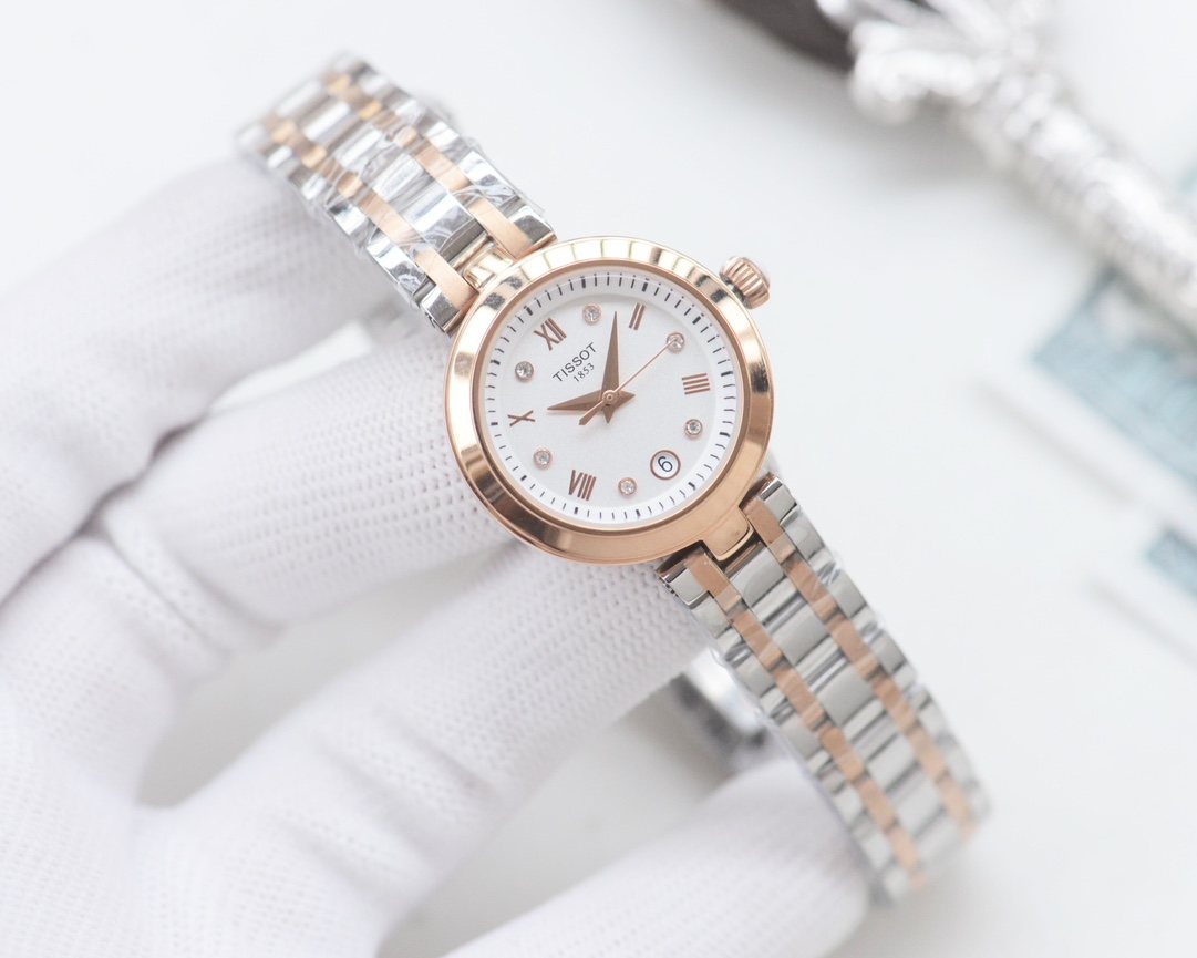 Tissot Rose Gold Silver Watch — hero