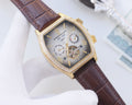 Vacheron Constantin Gold Brown White Dial Strap Watch — hero