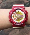 Casio Red Gold Dial Watch — hero