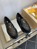 Louis Vuitton Brown Monogram Hardware Loafers — hero