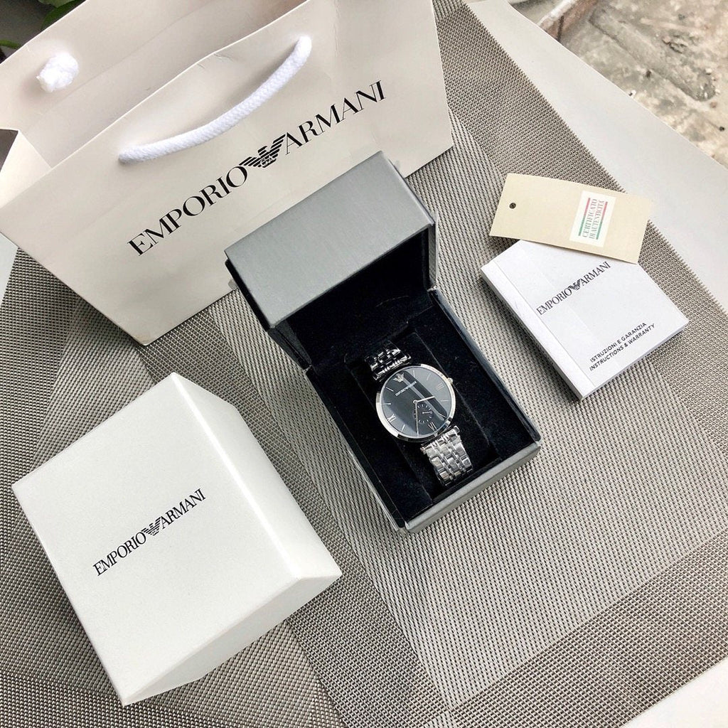 EMPORIO ARMANI Silver Bracelet Watch — front