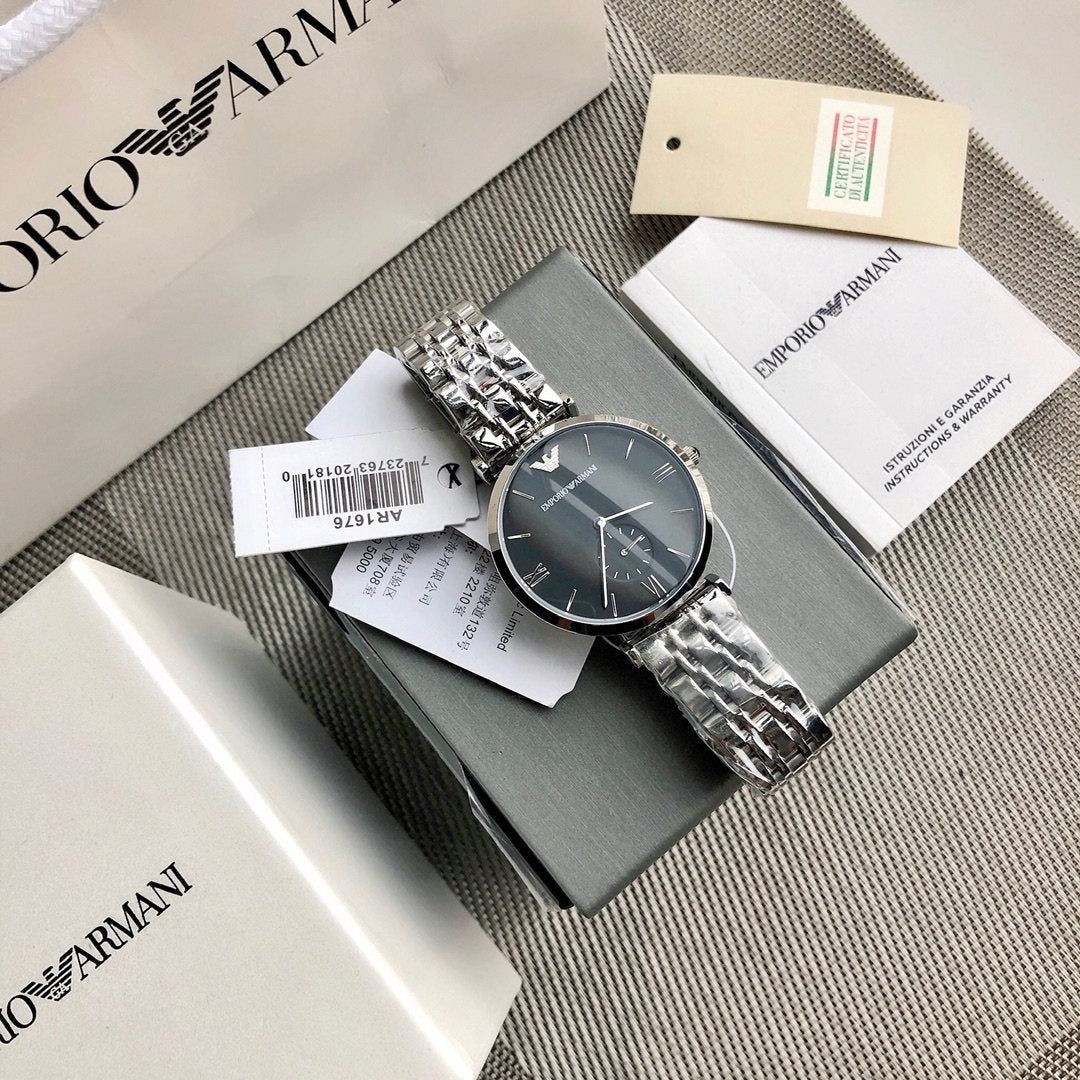 EMPORIO ARMANI Silver Bracelet Watch — front
