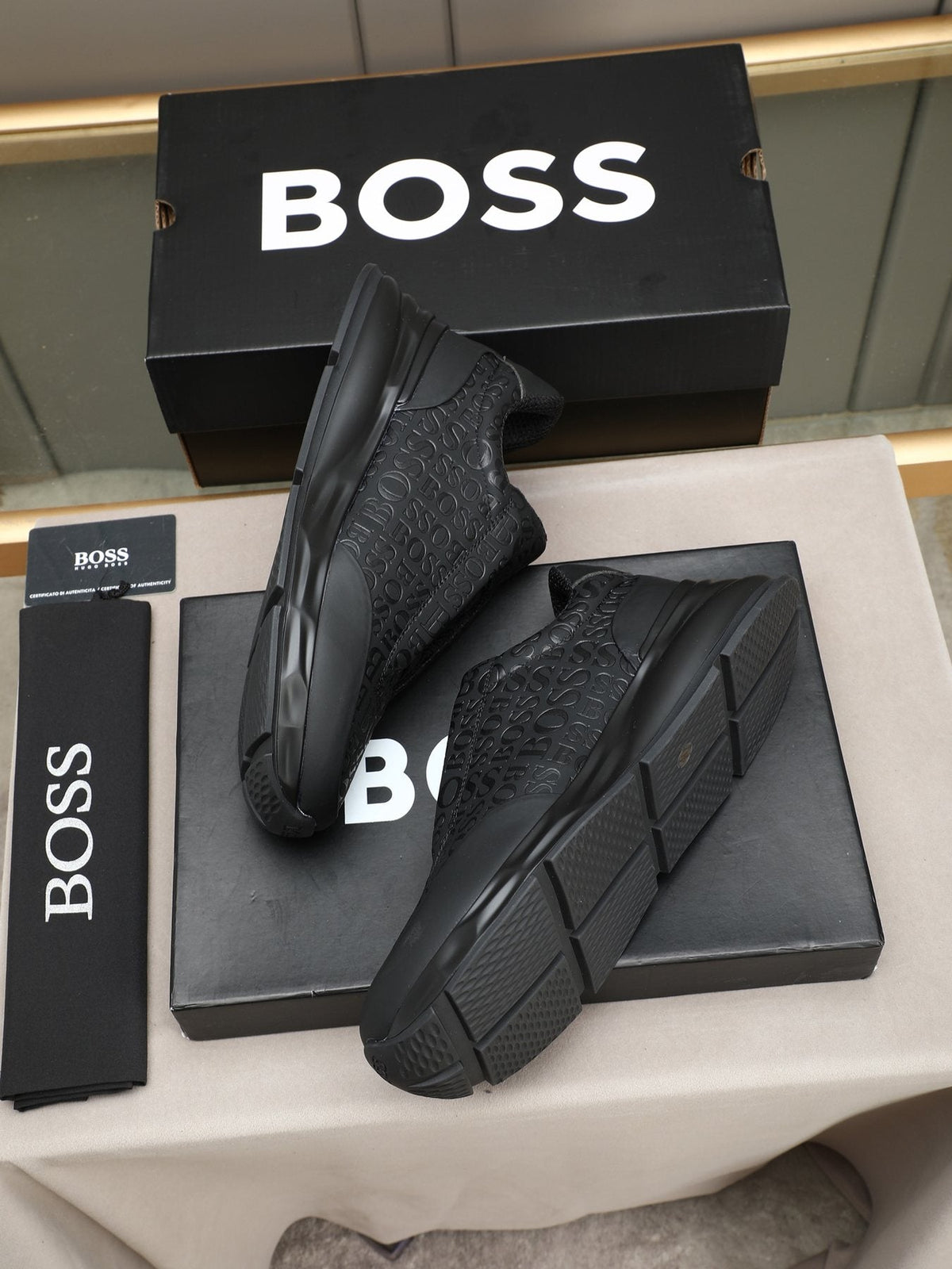 BOSS Black Logo Slip-On Sneakers — side