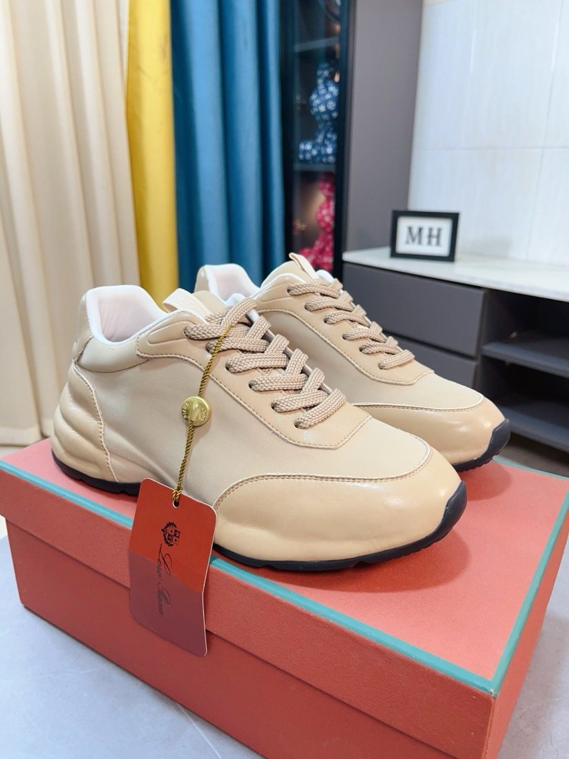 Loro Piana Beige Low-Top Sneakers — hero