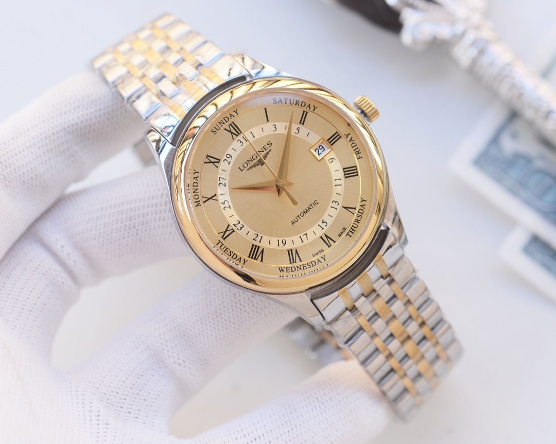 Longines Two Tone Gold Dial Bracelet Watch — hero