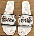 Dior Floral Embroidered Slide Sandals — hero