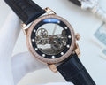 Patek Philippe Rose Gold Black Leather Strap Watch — hero