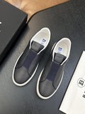Balmain Navy Elastic Band Slip-On Sneakers — hero
