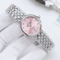 Omega Silver Pink Dial Bracelet Watch — hero