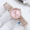 Omega Rose Gold Pink Dial Bracelet Watch — hero