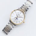 Longines Silver Gold White Dial Bracelet Watch — hero