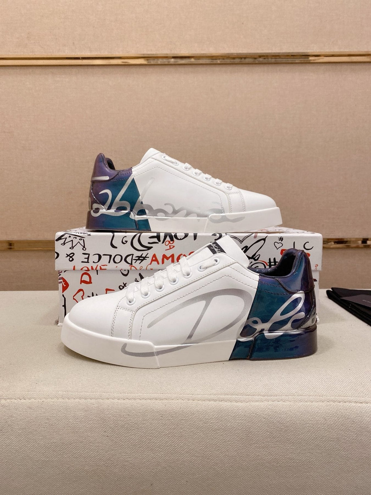 Dolce & Gabbana Graphic Heel Sneakers — front