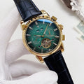 Patek Philippe Green Dial Black Strap Watch — hero