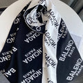 Balenciaga Black & White Knitted Scarf — hero