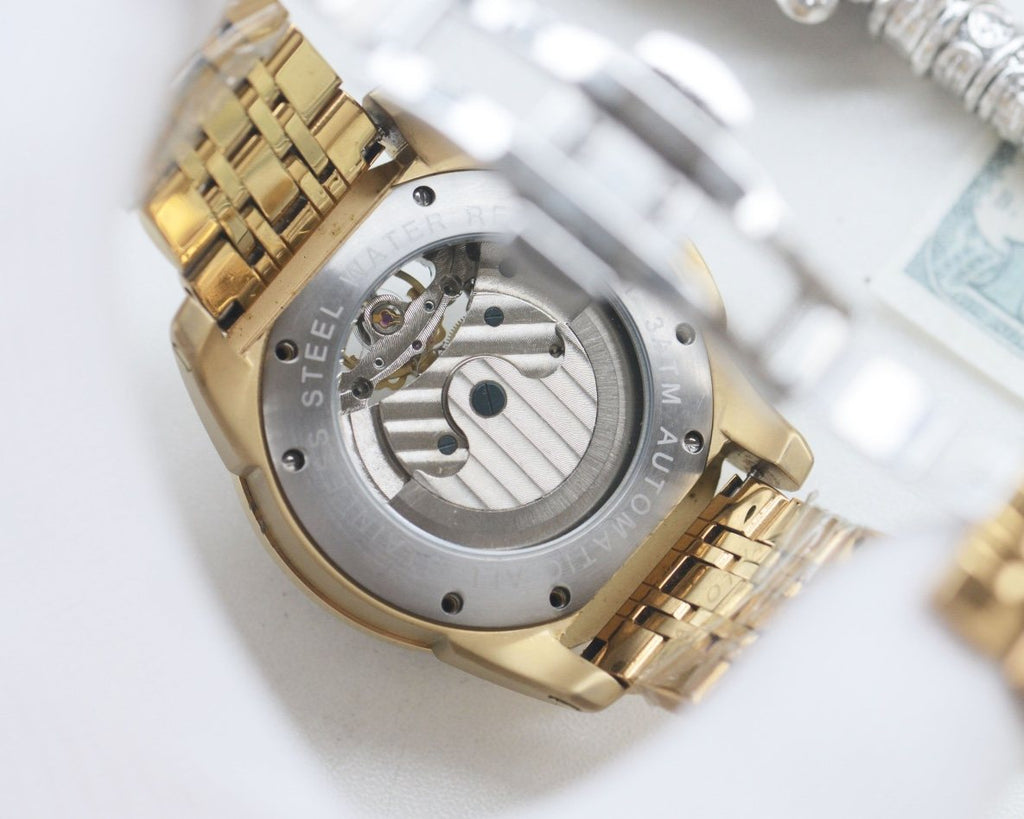 Cartier Gold Silver Bracelet Watch — back
