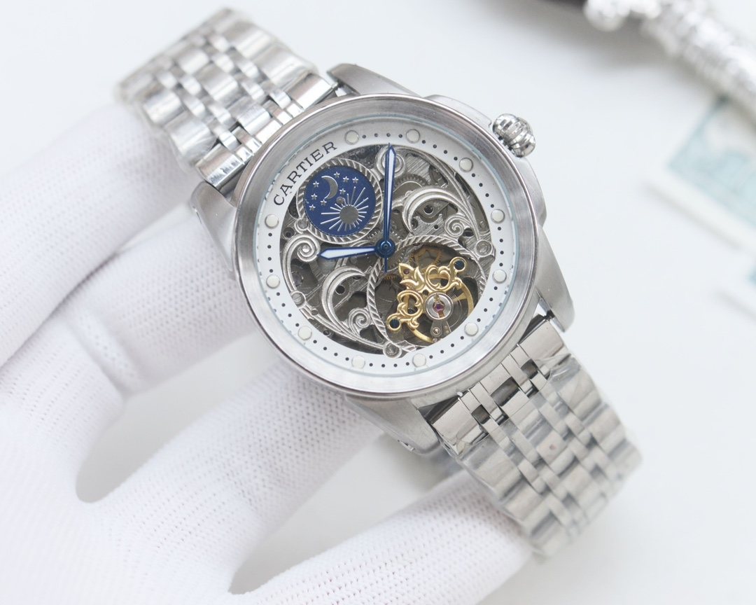 Cartier Silver Bracelet Watch — front