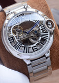 Cartier Black Silver Dial Bracelet Watch — hero