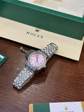 Rolex Pink Dial Metal Bracelet Watch — hero