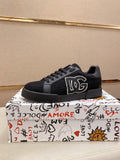 Dolce & Gabbana Black Logo Low-Top Sneakers — hero