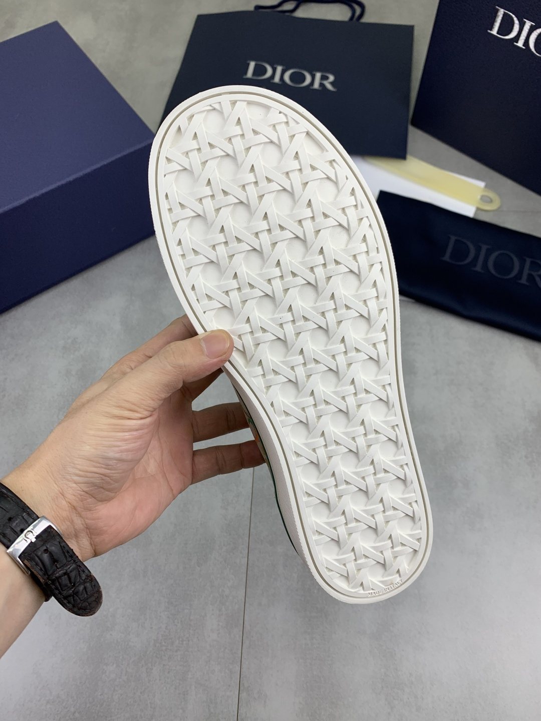 微商相册测试鞋子-Dior Multicolor Canvas Slip-On Shoes — detail