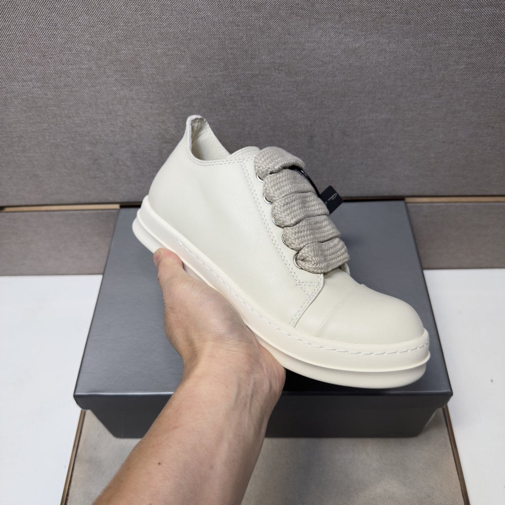 Rick Owens Off-White Low-Top Sneakers — model