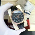 Longines Rose Gold Black Dial Strap Watch — hero