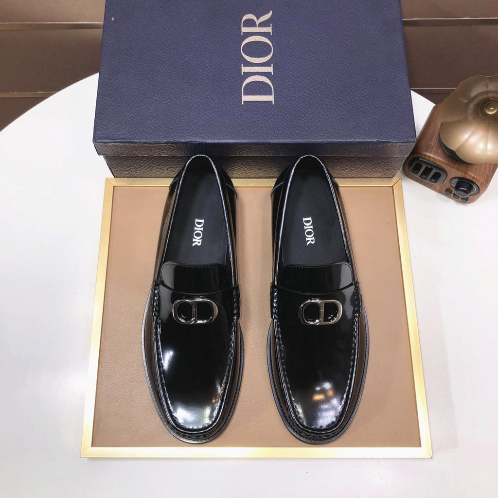 Dior Black Buckle Loafers — hero