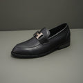 Hermès Black H-Buckle Loafers — hero