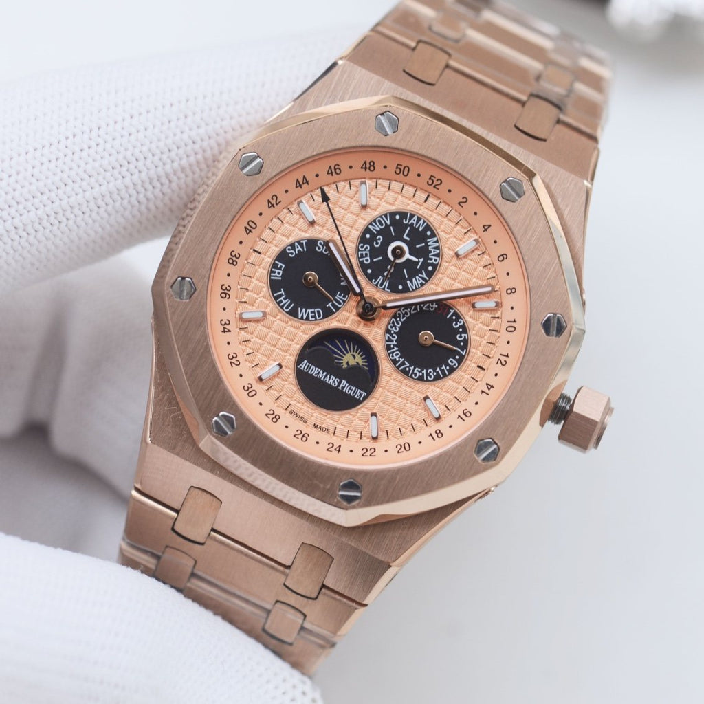 Audemars Piguet Rose Gold Bracelet Watch — front