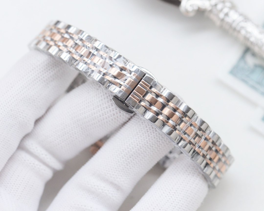 Chanel Two Tone Silver White Dial Bracelet Watch — detail