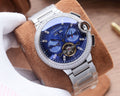 Cartier Silver Blue Dial Bracelet Watch — hero