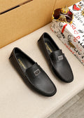Dolce & Gabbana Black Metal-Accent Slip-On Loafers — hero