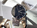 EMPORIO ARMANI Blue Dial Chronograph Watch — hero