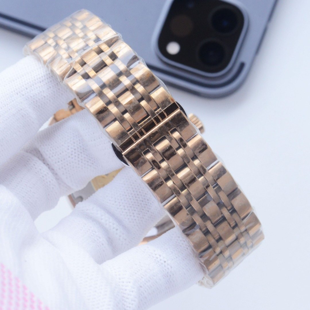 Hublot Rose Gold Black Bracelet Watch — detail