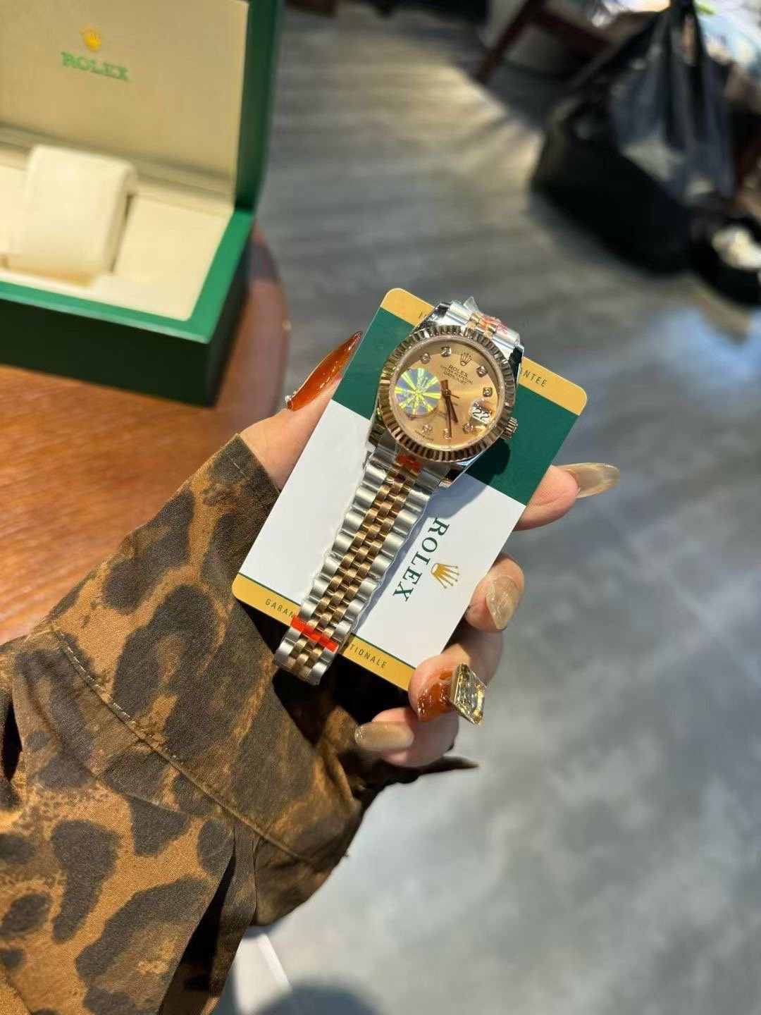 Rolex Two-Tone Champagne Dial Watch — front