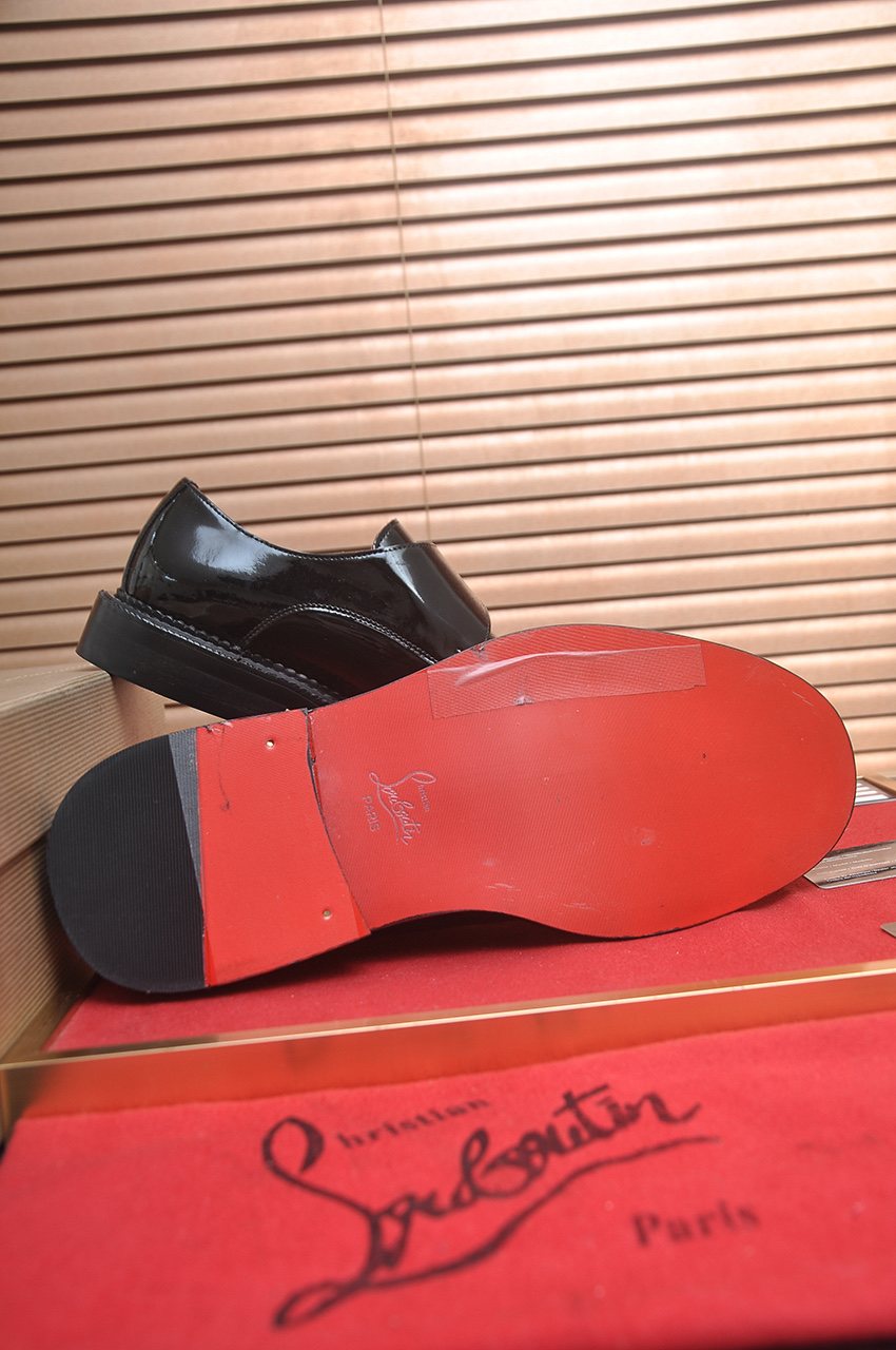 Christian Louboutin Black Buckle Dress Shoes — back
