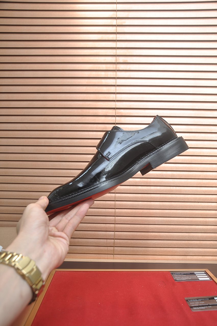Christian Louboutin Black Buckle Dress Shoes — side