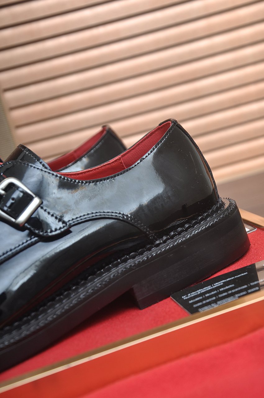 Christian Louboutin Black Buckle Dress Shoes — detail