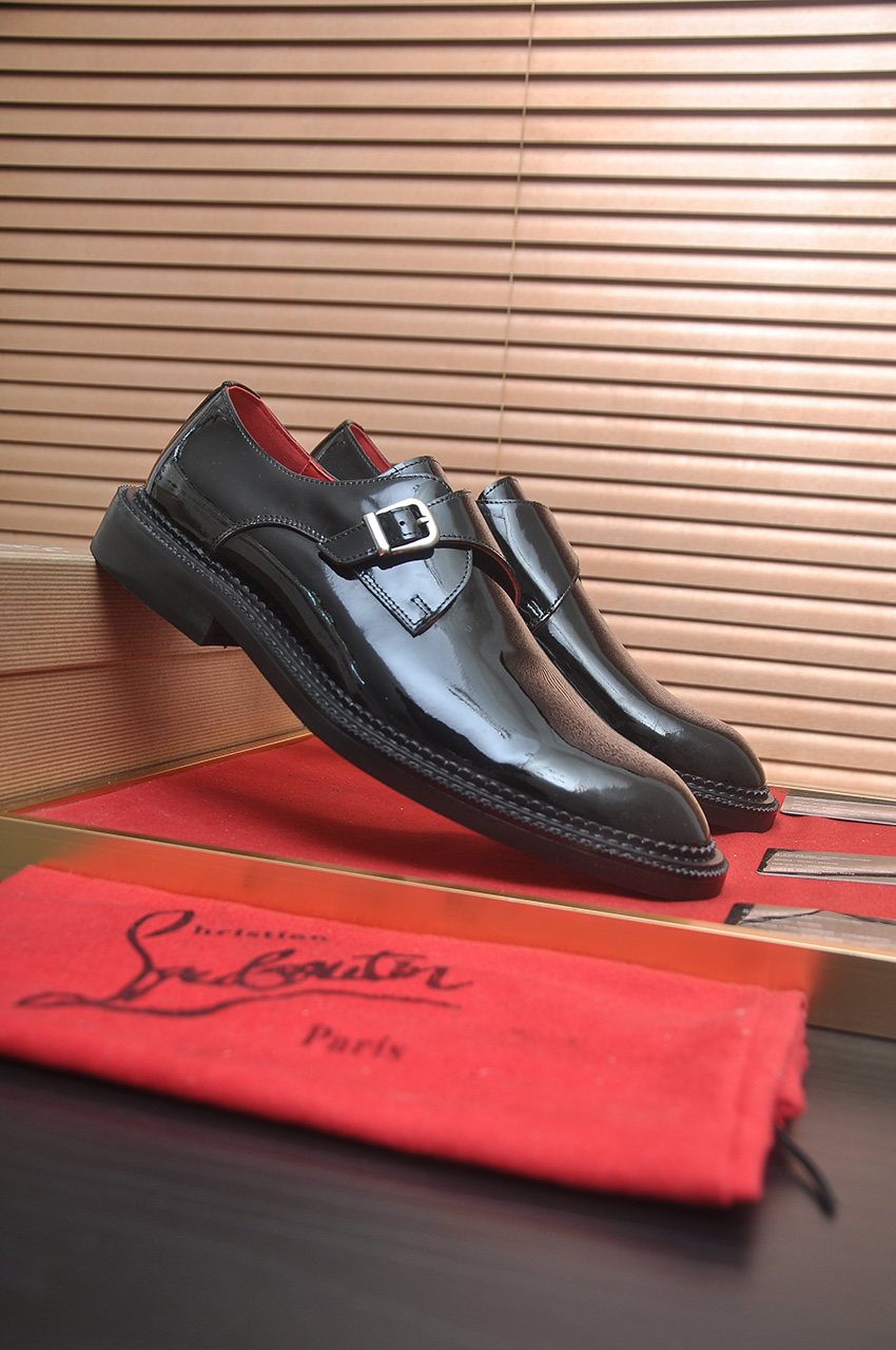 Christian Louboutin Black Buckle Dress Shoes — hero