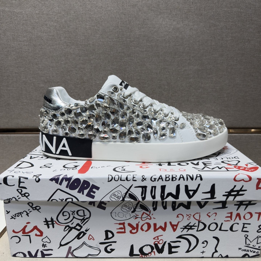 Dolce & Gabbana Crystal Low-Top Sneakers — side