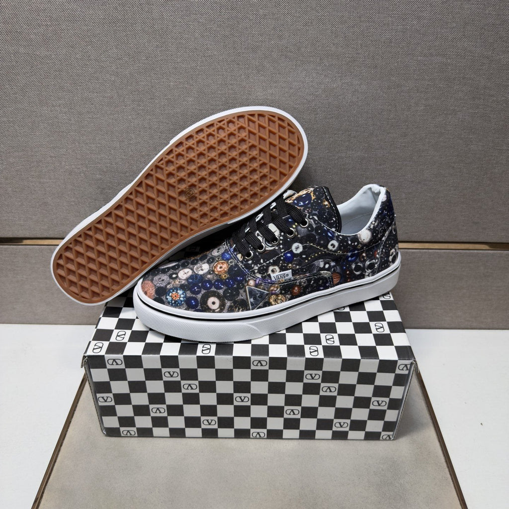 Vans Black Floral Print Low-Top Sneakers — detail
