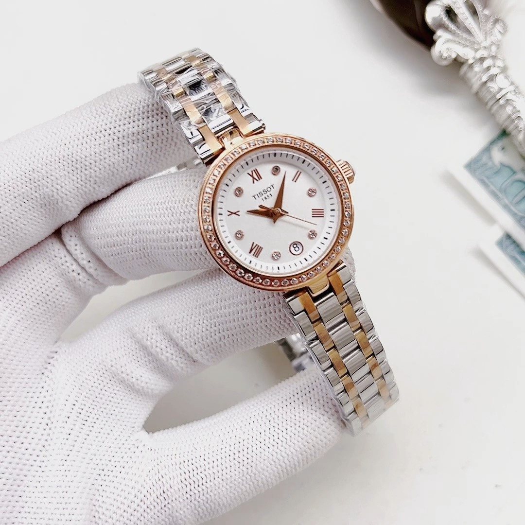 OLEVS White Dial Two-Tone Watch — front