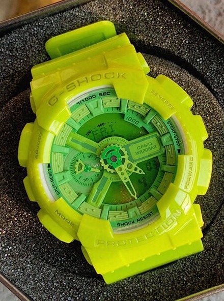 Casio Green Dial Strap Watch — hero