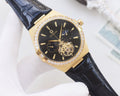 OMEGA Gold Black Dial Strap Watch — hero