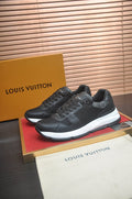 Louis Vuitton Black Leather Low-Top Sneakers — hero