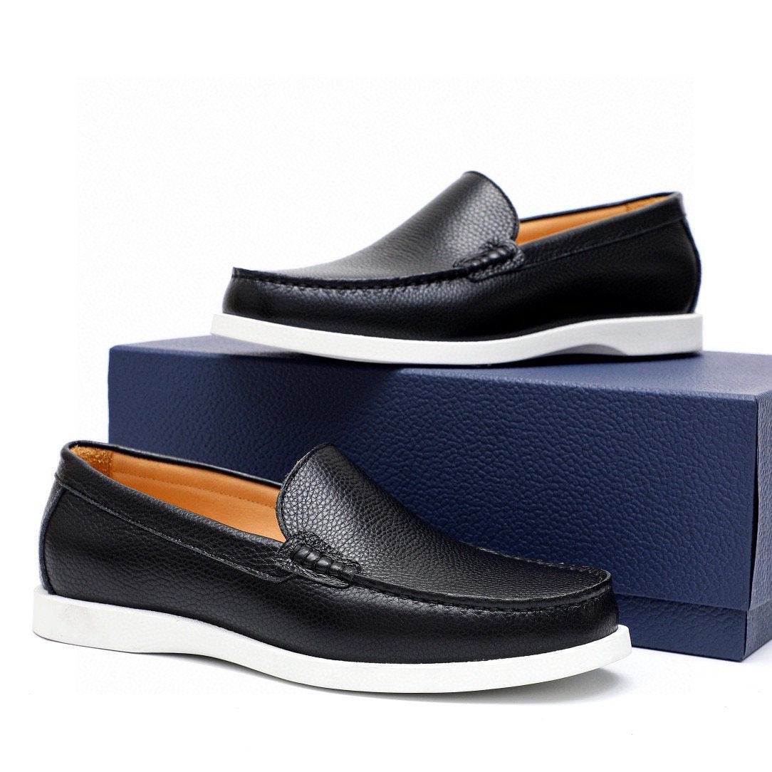 Dior Pebble-Grain Slip-On Shoes — front