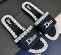 Dior Embroidered Trim Slide Sandals — hero