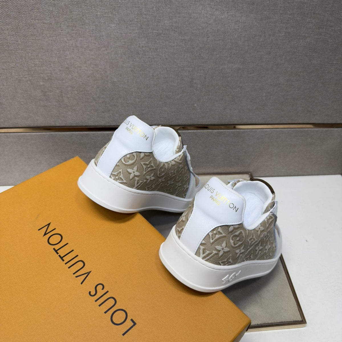 Louis Vuitton Patterned Panel Sneakers — back
