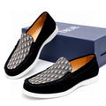 Dior Patterned Vamp Slip-On Shoes — front